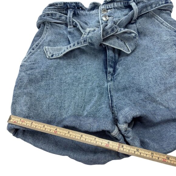 Wild Fable Womens High-Waisted Paperbag Denim Shorts Size S Blue Cotton Blend - Picture 5 of 10